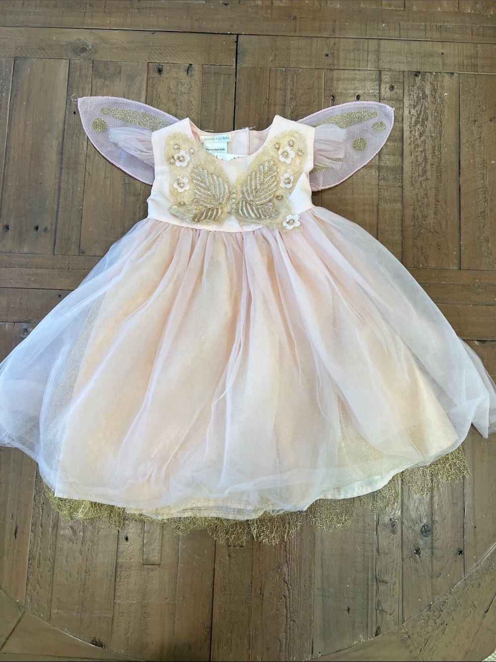 Pottery barn kids pink butterfly fairy tulle Halloween costume 12-24 months